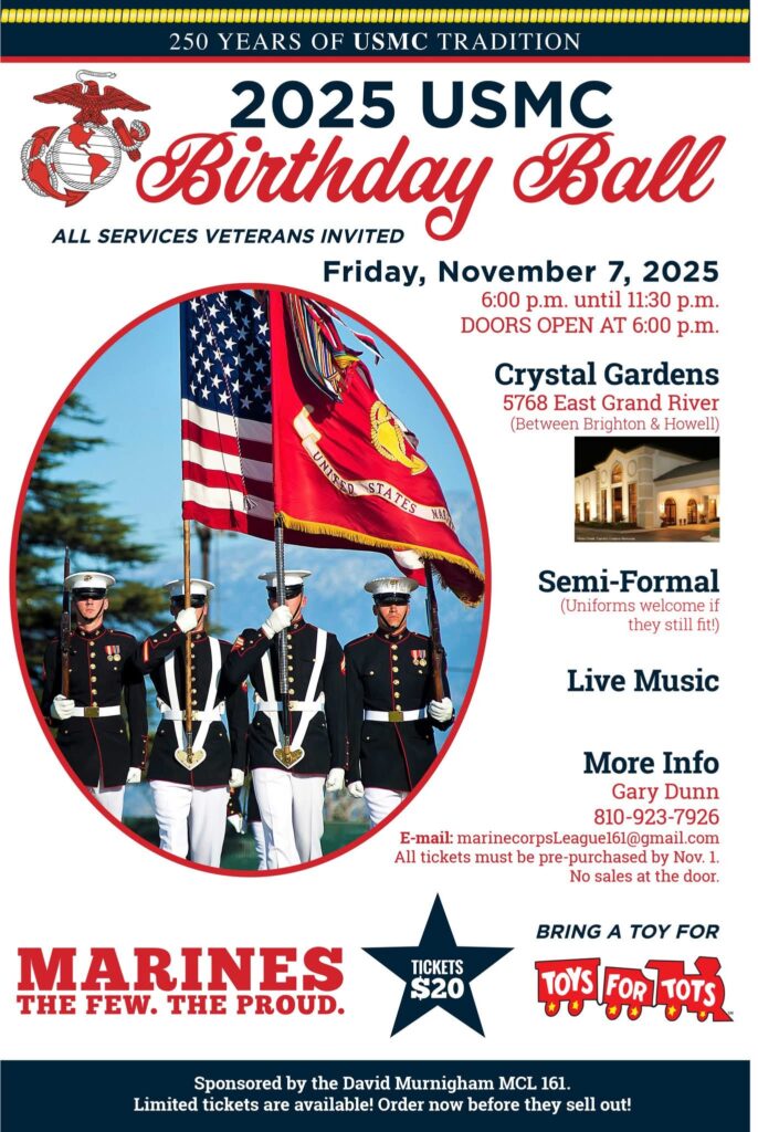 Nov. 7th Join us in celebrating the 250th Birthday of the Marine Corps!