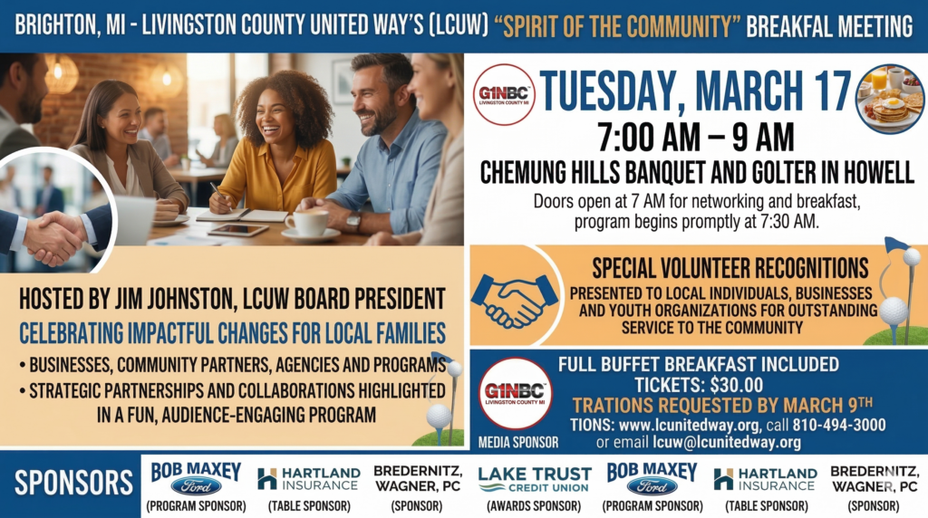 “Spirit of the Community” & Volunteer Recognition Breakfast set for March 17